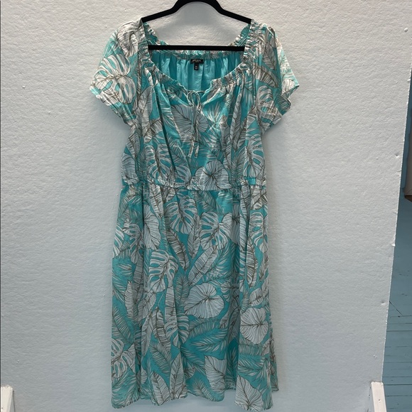 Talbots Leaf Print Dress - Picture 1 of 3